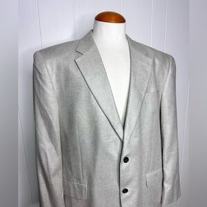 Jos A Bank 100% Silk Tweed Off White Blazer Sport Coat